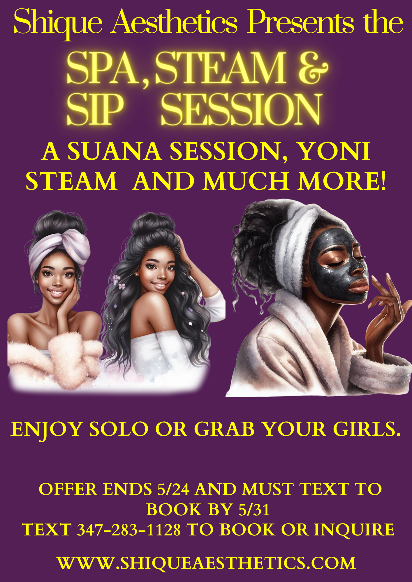 SPA, STEAM & SIP SESSION