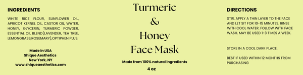 Turmeric and Honey Brightening Face Mask 4 OZ