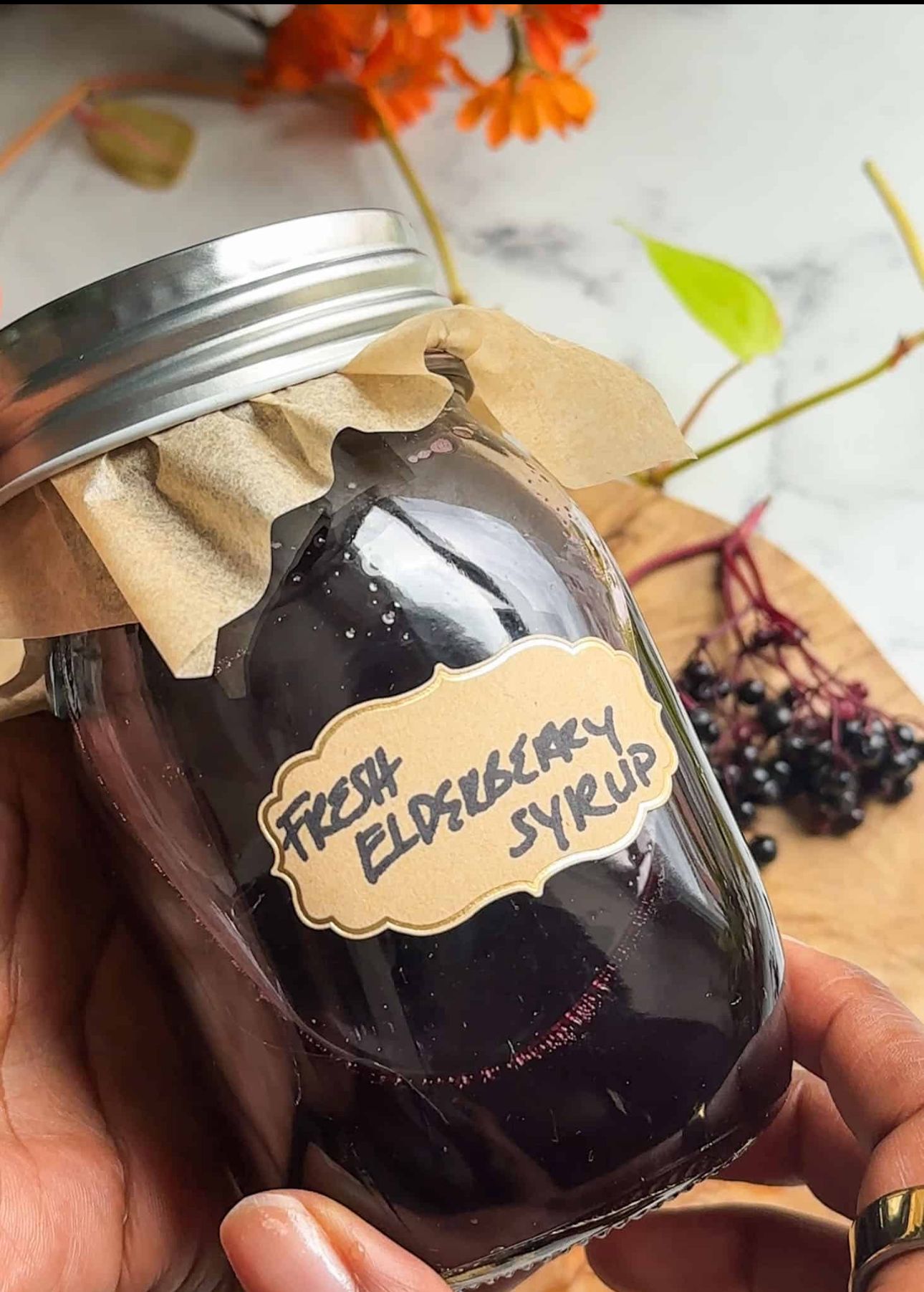 Organic Elderberry Syrup (Sambucus Nigra)